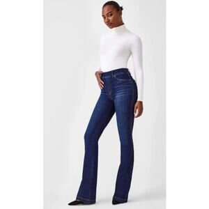 SPANX FLARE Dark Blue Midnight Shade pull-on Jeans Size Extra Large XL